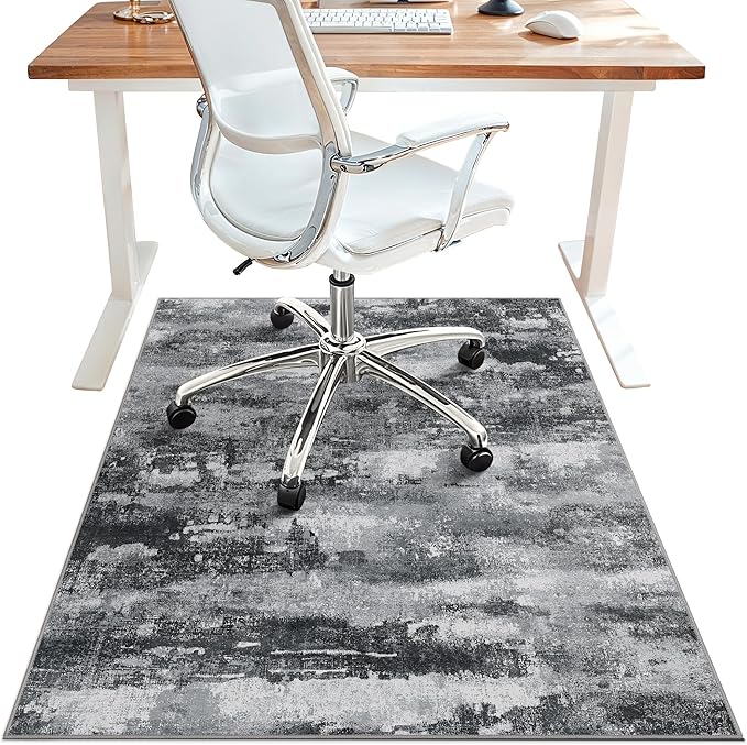 Office Chair Mat for Hardwood Tile Floor, Abstract 36"X 48" Desk Mats for by BESBLEE