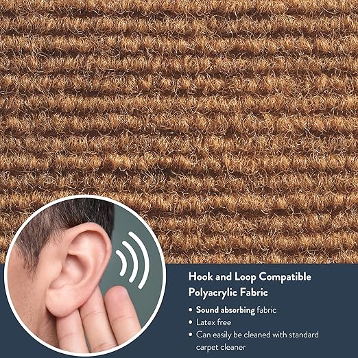 Angeles, Quiet Divider with Sound Sponge 48" x 10' Wall in Natural Tan - Image 6