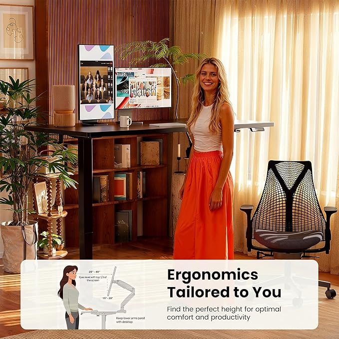 ErGear Height Adjustable Electric Standing Desk, 31.5 x 18.9 Inches Sit Stand - Image 6