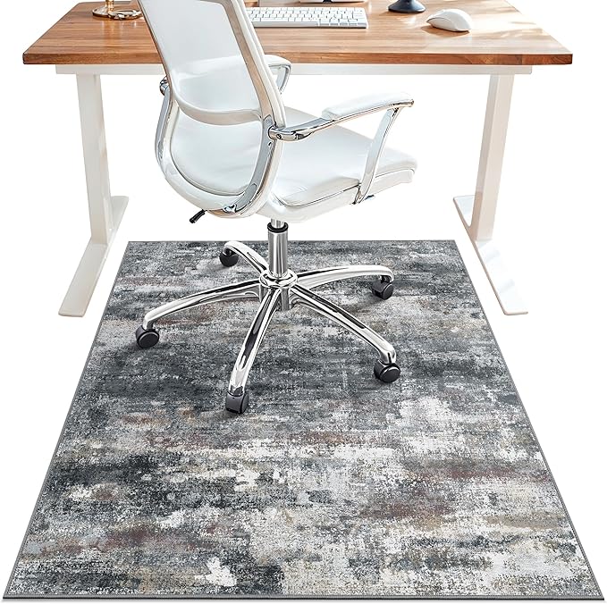 Office Chair Mat for Hardwood Tile Floor, Abstract 36"X 48" Desk Mats for by BESBLEE