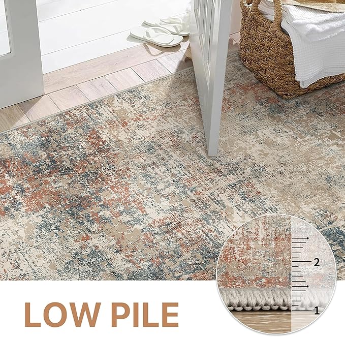 GENIMO Washable Area Rugs for Living Room, 8x10 Modern Non Slip Rugs, Low Pile - Image 7