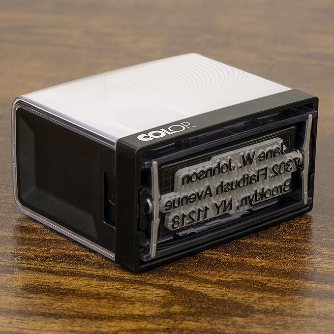 COLOP Large Size Self Inking Custom Text Stamp - Image 5