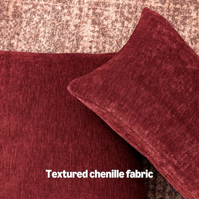 Amazon Basics Chenille Throw Pillow Covers, Home Decor Lumbar Cushion Cover - Image 3