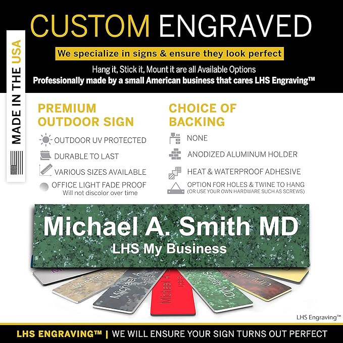 Personalized Name Plate with Choice of Mounting - Image 2