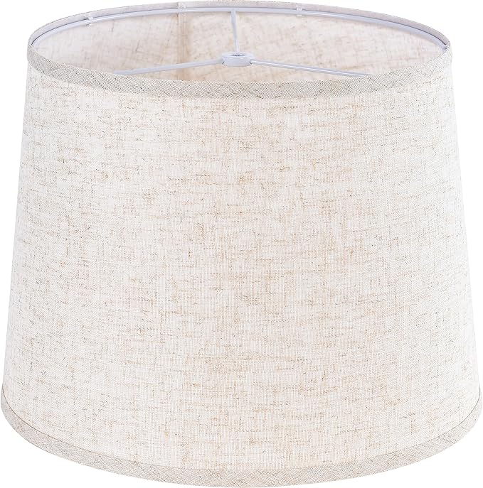 GO&SO Oatmeal Linen Drum Lamp Shade by GOSO