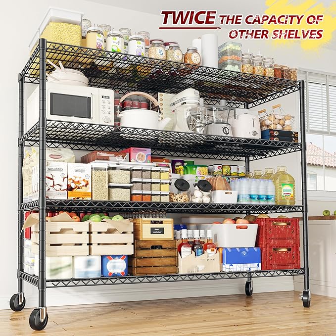 REIBII 55.5''W Heavy Duty Metal Shelves - Image 7