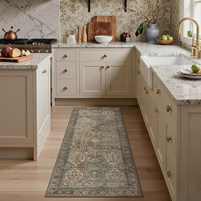 GENIMO 2x5 Runner Rugs for Hallway, Machine Washable Non Slip Vintage Rugs - Image 4