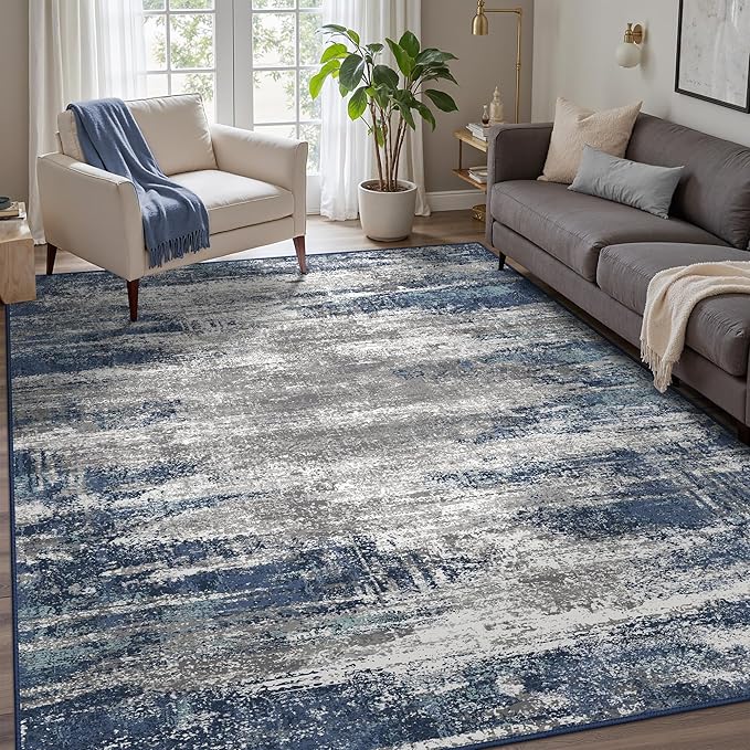 GENIMO 5x7 Area Rugs-Washable Area Rug Lightweight Low Pile, Non Slip Indoor by GENIMO