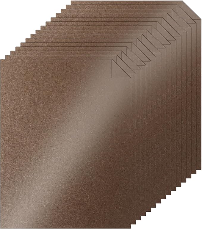 Silunkia 100 Sheets Coffee Shimmer Cardstock 8.5 x 11 Greeting Cards, by Silunkia