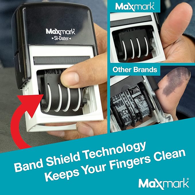 MaxMark Office Self Inking Date Stamp - Image 3