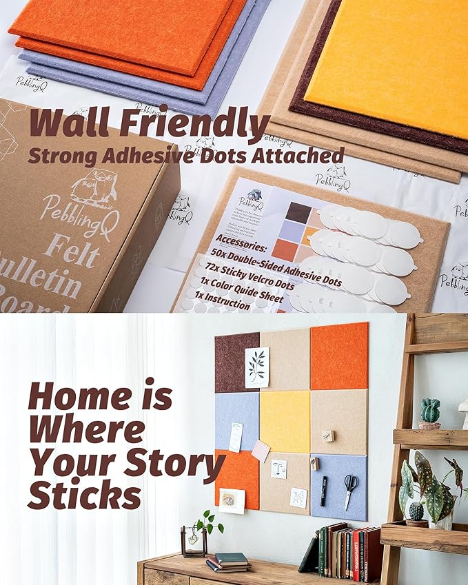 Felt Bulletin Board Wall Tiles, Cork Board Alternative - Image 7