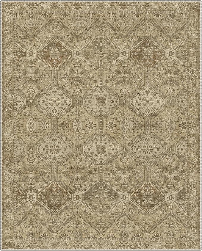 GENIMO 6x9Area Rugs for Living Room, Machine Washable Non Slip Vintage Rugs - Image 5