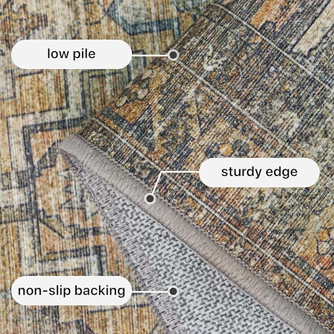GENIMO 2x10 Runner Rugs for Hallway, Machine Washable Non Slip Vintage Rugs - Image 6