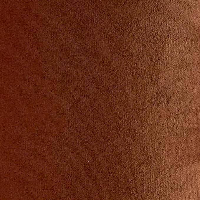 GO&SO Large Lampshade Replacement, Burnt Orange Velvet Drum Lamp Shades Set of - Image 3