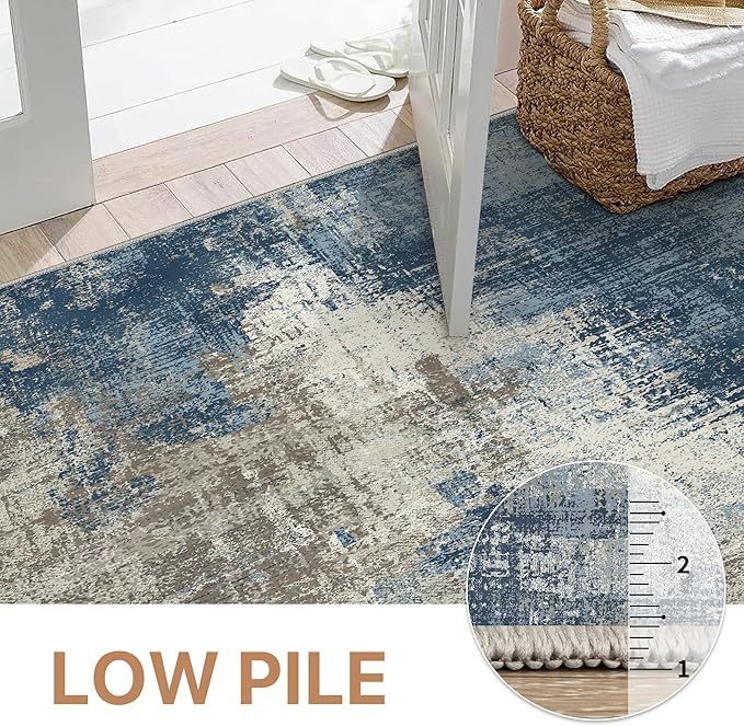 GENIMO Washable Area Rugs for Living Room, 10x12 Modern Non Slip Rugs, Low Pile - Image 7
