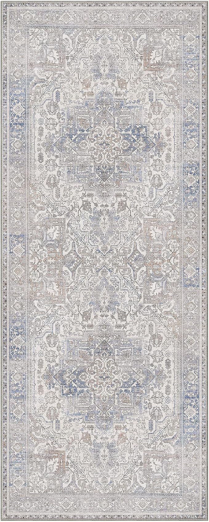 GENIMO 2'6"x6 Runner Rugs for Hallway, Machine Washable Non Slip Vintage Retro - Image 7