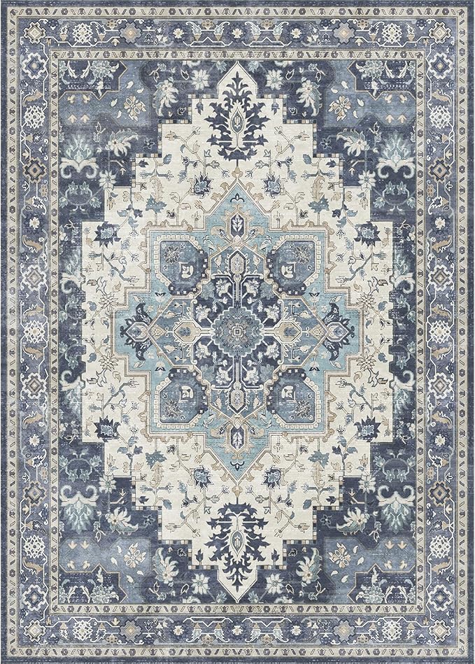 GENIMO 2x10 Runner Rugs for Hallway, Machine Washable Non Slip Vintage Rugs - Image 7