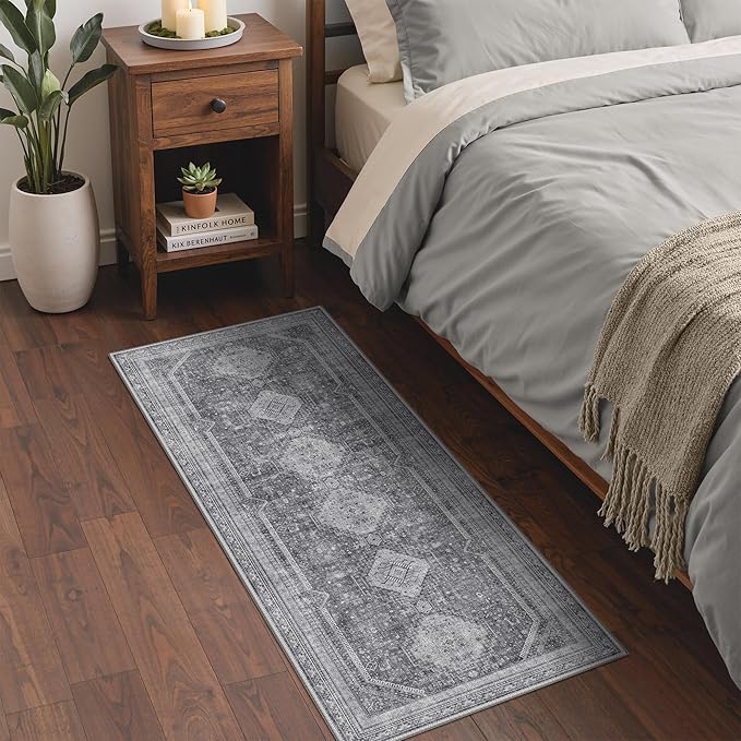 GENIMO Runner Rug 2x5 Non Slip Machine Washable Hallway Runner Rug, Low Pile - Image 2