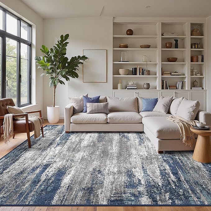GENIMO Area Rugs 9x12 Living Room, Large Machine Washable Rug Non-Slip - Image 3
