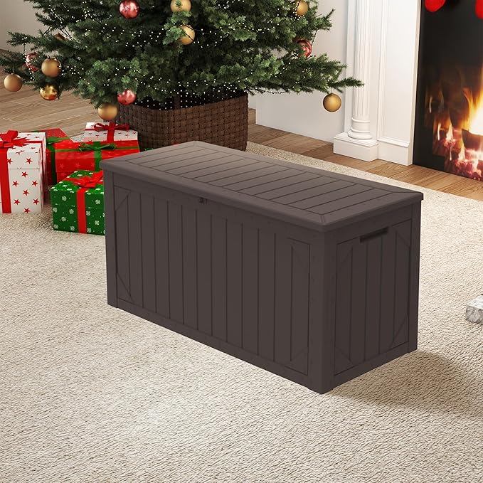 PATIOEASY Outdoor Storage Box 100GAL Waterproof Resin Deck Box, UV-Resistant - Image 7