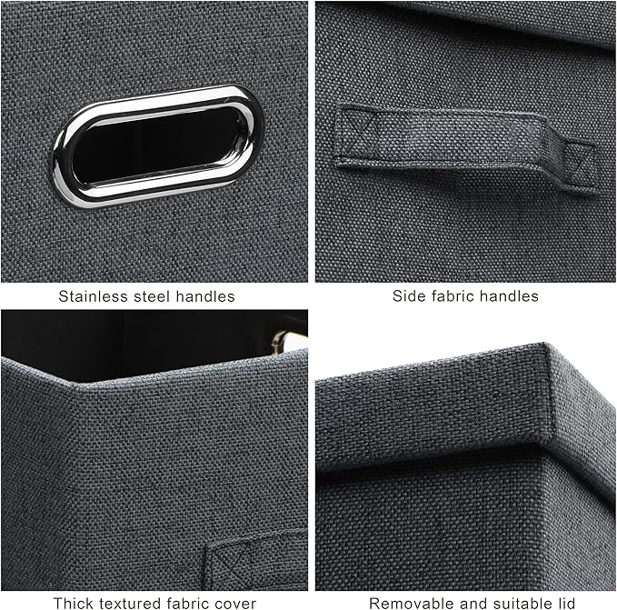 Graciadeco Large 17" 36 Quart Collapsible Stackable Storage Bins - Image 6
