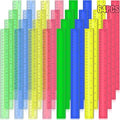 Ruler, 64 Packs 12 Inch Clear Plastic Assorted Color Metric Bulk Rulers by Duchong