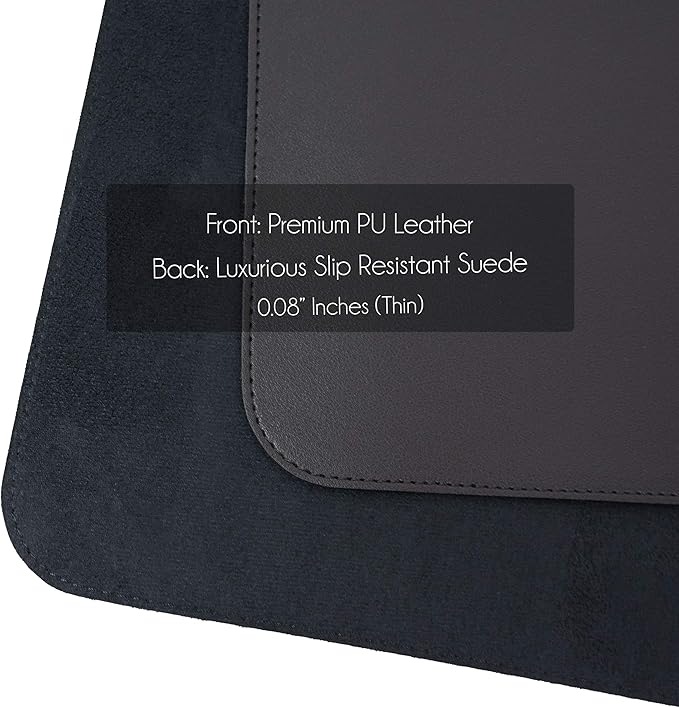 Vine Creations Leather Desk Mat Large 36" x 20", Desk Protector Mat, PU Leather - Image 4