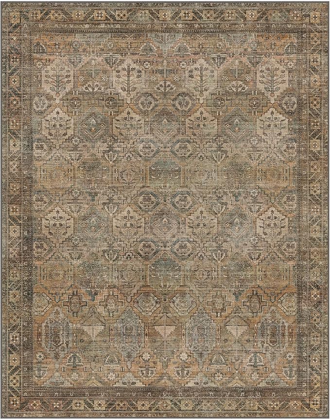 GENIMO 6x9 Area Rugs for Living Room, Machine Washable Non Slip Vintage Rugs - Image 8
