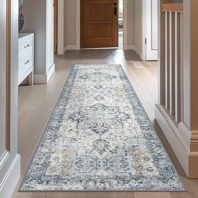 GENIMO Runner Rug 2x6, Machine Washable Runners, Non Slip Vintage Hallway - Image 3