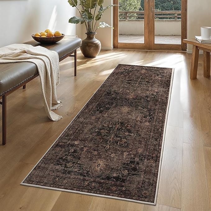 GENIMO 2x5 Runner Rugs for Hallway, Machine Washable Non Slip Vintage Rugs - Image 3