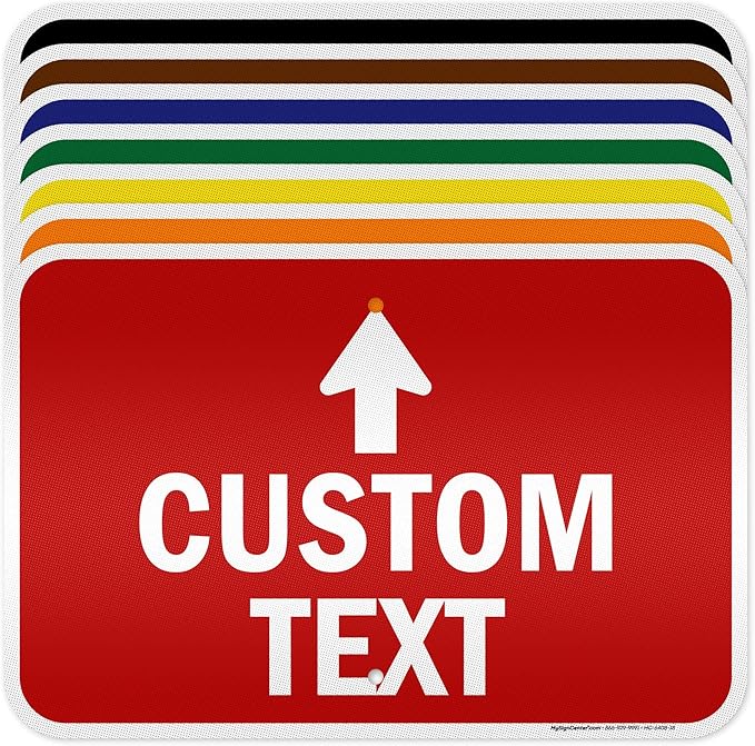 Custom Arrow, Custom Directional Sign, Up Arrow, 12x18 Inches, 3M EGP Reflective by MySignCenter