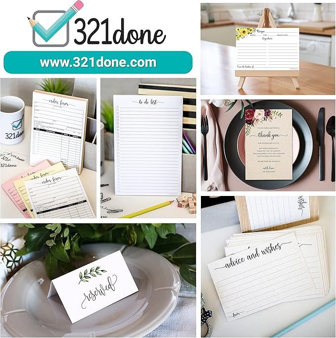 321Done 4-Pack Shopping List Notepad, 3.7x8.5 - Image 3