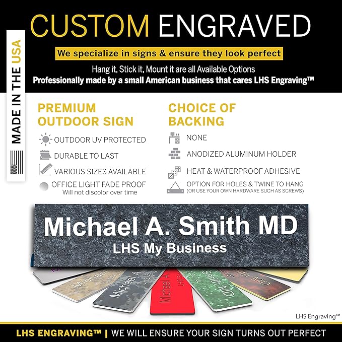 Personalized Name Plate with Choice of Mounting - Image 2