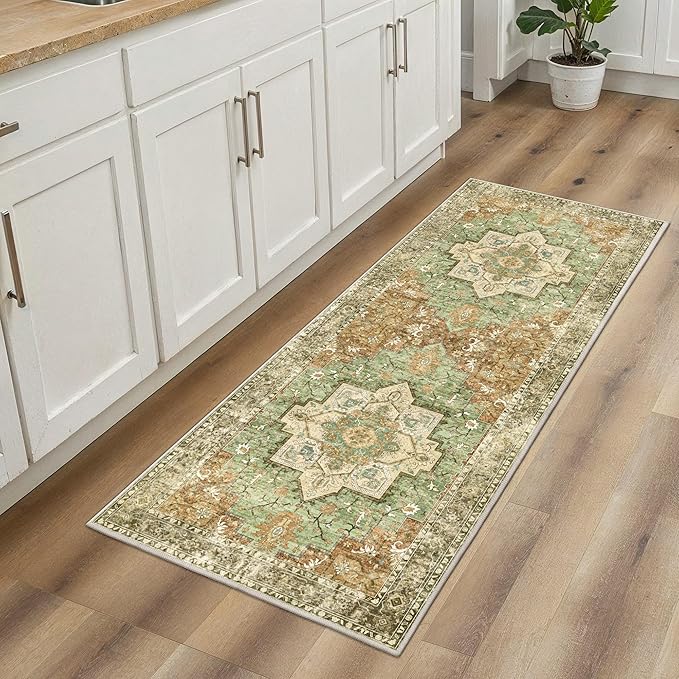 GENIMO 2'6"x6 Runner Rugs for Hallway, Machine Washable Non Slip Vintage Rugs - Image 3