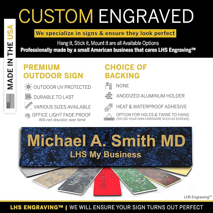 Custom Name Plate with Choice of Mounting - Image 2