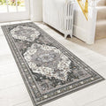 GENIMO 2X10 Hallway Runner Rug, Machine Washable Non Slip Vintage Floral by GENIMO