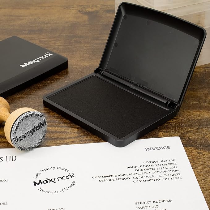 MaxMark Large Premium RED Ink Stamp Pad - Image 5