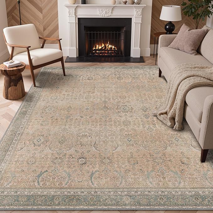 GENIMO 6x9 Area Rugs for Living Room, Machine Washable Non Slip Vintage Rugs - Image 2
