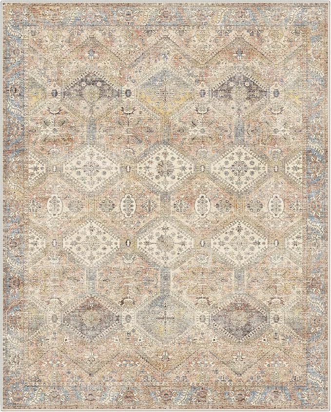 GENIMO 5x7 Area Rugs for Living Room, Machine Washable Non Slip Vintage Rugs - Image 5