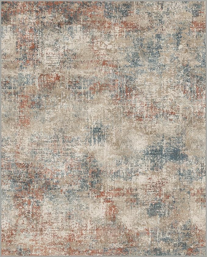 GENIMO Washable Area Rugs for Living Room, 8x10 Modern Non Slip Rugs, Low Pile - Image 9