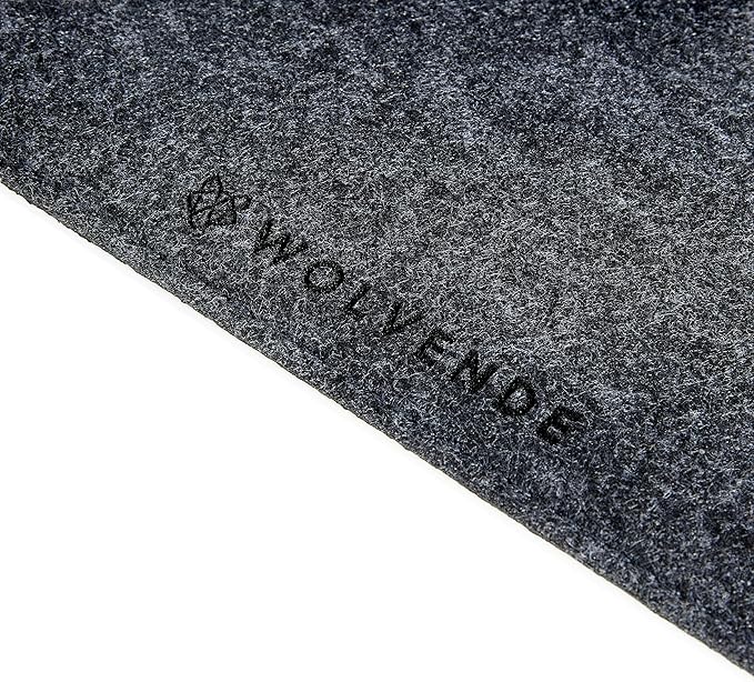 Wolvende Premium Felt Desk Mat | Small 12" x 27.5" Multifunctional Desk Pad - Image 4