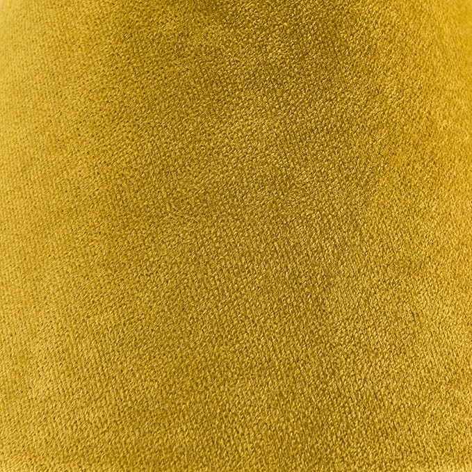 GO&SO Set of 2 Large Drum Yellow Velvet Lamp Shade -16" Top x 16" Bottom x 12" - Image 3