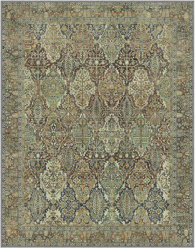 GENIMO 8x10 Area Rugs for Living Room, Machine Washable Non Slip Vintage Rugs - Image 9
